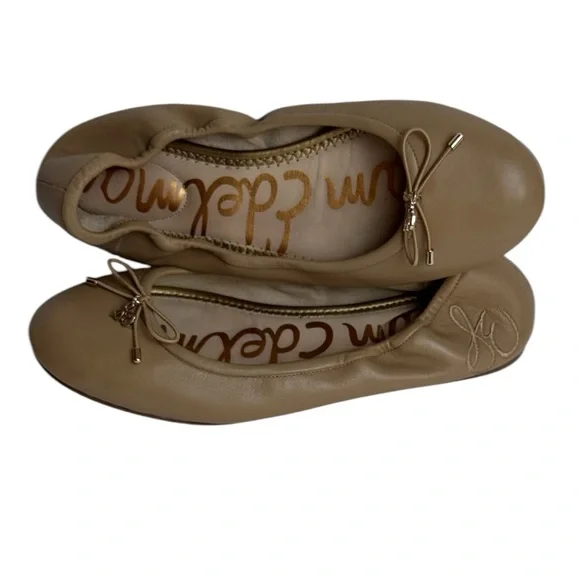 Sam Edelman Women's Felicia soft Beige/Tan Ballet Leather Flats Size 7 - Picture 4 of 9